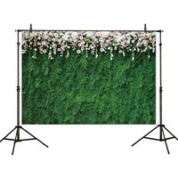 Allenjoy 7x5ft Wedding Ceremony Backdrop Nature Pine Leaves Flowers Green Leaf Girl Lady Bride Newlyweds Photography Background Decoration Photo Studio Props