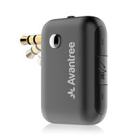 Avantree CK210 Bluetooth Receiver for Car, Hands Free Car Kit for Hi-Fi Music Call GPS from Cell Phone to Car Stereo Audio System, Wireless 3.5mm AUX Audio Adapter, Dual Link & Voice Assistant