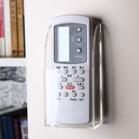 HyFanStr Wall Mounted Acrylic Remote Control Holder Media Storage Organizer Box, 1 Case