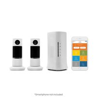 Home8 Video-Verified Monitoring Alarm System with Two (2) Twist HD Security Cameras for Home/Baby/Pet, Wireless Security System with Free Basic Service, featuring Amazon Alexa Integration