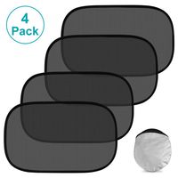 Coindivi Car Window Shade 4 Pack, Cling Baby Car Sun Shade for Car Windows - Sun, Glare and UV Rays 80 GSM with 15s Protection for Your Child - Baby Car Shades for Side Window - 20" x 12"