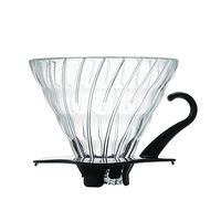 Hario V60 Glass VDG-02B Coffee Dripper, Size 02, Black