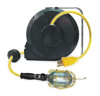 LumaPro 2YKT2 Hand Lamp Cord Reel, Incan, 75W, 50Ft Cord