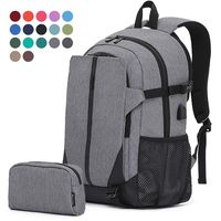Laptop Backpack College School Computer Travel Laptop Backpack with USB Charging Port for Women Men Boys Girls, 17+ colors for choice Anti Theft Water Resistant School Travel Backpack,Gray