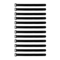 Demana 12 Pack Reusable Cinch Straps Cable Straps（Size: 1" x 12"） Circumference Fully Adjustable Cable Ties Multipurpose Hook and Loop Securing Straps for Cord Management