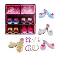 Hmlai Clearance Toddler Girls Princess Costume Dressup Play Toy Jewelry Earrings Rings Boutique Shoe Fashion Accessory (Multicolor)