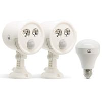Fox&Summit FS-BNDL2 Lighting Bundle | Smart Lighting for Your Connected Home | Wi-Fi Devices Remotely Controlled via App or Voice | Motion Triggered Spot Lights & LED Smart Bulb | No Costly Hub Needed