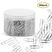680 Pcs Paper Clips, Assorted Size Sliver Paperclips with Jumbo Medium Small (28/33/50mm), for Office School and Personal Document Files Organizing (Silver)