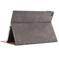 Jennyfly Protective Cover for Galaxy Tab S 8.4 inch Retro Fashion Luxury PU Leather Smart Protective Case with Card Slot Hand Free Book Style Stand Tablet Case for Samsung Galaxy Tab S 8.4- Gray