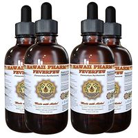 Feverfew Liquid Extract, Organic Feverfew (Tanacetum parthenium) Tincture 4x4 oz