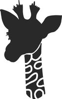 hBARSCI Giraffe Vinyl Decal - 5 Inches - for Cars, Trucks, Windows, Laptops, Tablets, Outdoor-Grade 2.5mil Thick Vinyl - Matte Black