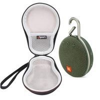 JBL Clip 3 IPX7 Waterproof Portable Bluetooth Speaker On-The-Go Bundle with gSport Deluxe Travel Case (Green)