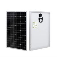 HQST 100 Watt 12V Monocrystalline Solar Panel 39.65x19.41x1.18in with Solar Connectors High Efficiency Module PV Power for Battery Charging Boat, Caravan, RV and Any Other Off Grid Applications