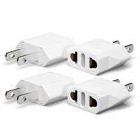 Unidapt US Usa Plug Adapter - American Outlet Adapters, Power Wall Travel Adaptor from EU, European to America, Japan, Canada (4-pack)