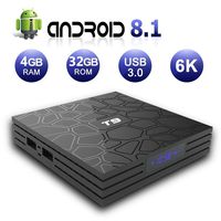 EVANPO Smart TV Box [4GB DRR3/32GB EMMC] Android 8.1 TV Player Quad-Core Cortex-A53 64 Bits Support 2.4G WiFi 4K 3D USB 3.0 BT4.1 HDMI H.265