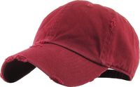 KBETHOS Vintage Washed Distressed Cotton Dad Hat Baseball Cap Adjustable Polo Trucker Unisex Style Headwear (Vintage) Maroon Adjustable