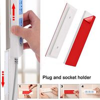 2PCS Self Adhesive Power Strip Fixator, Multi-Function Punch-Free Cable Organizer Holder for Power Strips Cable Organizers, Photo Frame, Wall Clock, Cabinet Light, Movable