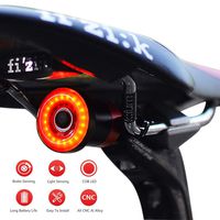 Nkomax Smart Bike Tail Light Ultra Bright, Bike Light Rechargeable Auto On/Off, IPX6 Waterproof LED Bicycle Lights, High Intensity Rear Accessories Fits Any Road Bikes