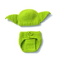 Forgun Handmade Knitted Baby Star Wars Yoda Costume Outfit Newborn Photography Props