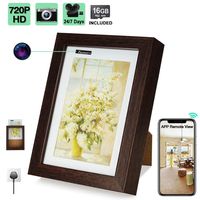 16GB 720P HD WiFi Hidden Security Camera Picture Frame with 24 Hours Continuously Video Recording, Motion Activated Recording, Loop Recording, Remote View Functions