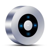 Aimitek Portable Bluetooth Speaker, Touch Screen Mini Wireless Stereo Speaker with Microphone and TF Card Slot, 8 Hours Play Time, Works with iPhone, iPad, PC, Cellphone (Silver)