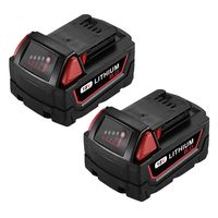 Powerextra 18V 6.0AH Replacement Battery Compatible with Milwaukee 48-11-1852 M18 Lithium XC 6.0 Ah M18B 48-11-1850 48-11-1852 48-11-1820 M18 Battery 2Pack