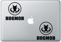 Hog Mob HenryDecalZD0682 Set Of Two (2x) , Decal , Sticker , Laptop , Ipad , Car , Truck