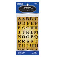BAZIC Gold Foil Alphabet Label (378/Pack) (Case of 24)