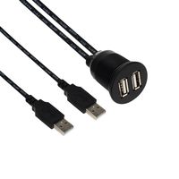 LDKCOK USB 2.0 Mount Cable -USB Extension Flush, Dash, Panel Mount Cable, for Car, Boat, Motorcycle and More (2.0+SK-6.6ft/2m)