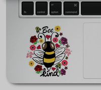 Decal & Sticker Pros Bee Kind Laptop Trackpad Sticker Decal Compatible with All Apple MacBook Air, Pro, Retina and Laptop Trackpads