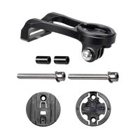 Out Front Bike Computer Mount Aluminium Alloy Stem Extension Mount Holder for GoPro Garmin Cateye Bryton GPS Computer & Sports Camera (Black)