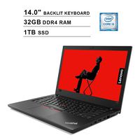 2019 Newest Lenovo ThinkPad T480 14 Inch FHD Laptop (8th Gen Inter Quad Core i5-8250U up to 3.4GHz, 32GB DDR4 RAM, 1TB SSD, Intel UHD Graphics 620, Backlit Keyboard, Windows 10 Pro)