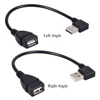 UCEC USB 2.0 Extension Cable - Left and Right Angle A Male to Female - 0.7 Feet (20cm)