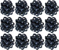 The Gift Wrap Company  Decorative Confetti Gift Bows, Large, Black, pack of 12
