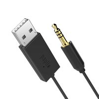 BlueStream Paplio Bluetooth Handsfree Adapter - Bluetooth Receiver with 3.5mm AUX for Music / Navigation Streaming and Microphone for Calls  (Black)