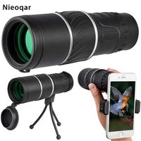 Nieoqar 16x52 High Power Monocular Telescope with Smartphone Adapter and Tripod, Single Hand Focus, Waterproof Fogproof Shockproof for Bird Watching Hunting Camping Hiking Travelling