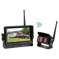 JoyTutus Digital Wireless Backup Camera System Kit Digital 7inch HD Monitor IP69 Rear View Camera Waterproof Super Night Vision for RV Trailer Camper Truck Motorhome Bus Van Pickups