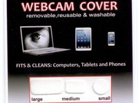 C-Slide Reusable Static Stickers Webcam Cover with HDFiber, White, High Grade Static Cling Vinyl, No Scratch Design, Fits Computers, Laptops, iPhones, Android Smart Phones Tablets and iPads, 3-Pack