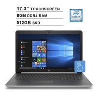 2019 HP Pavilion Newest 17 17.3 Inch HD+ SVA Touchscreen Laptop (Intel Quad Core i7-8565U up to 4.6 GHz, 8GB RAM, 512GB SSD, Intel UHD Graphics 620, DVD, Bluetooth, WiFi, HDMI, Windows 10)