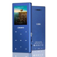 ChenFec MP3 Player 4.2 Bluetooth 16GB Music Player HiFi Lossless Sound with FM Radio Voice Recorder, Metal Material Touch Button, Expandable Up to 128GB, Blue