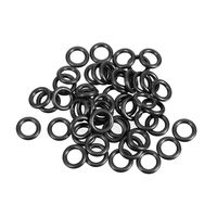 uxcell O-Rings Nitrile Rubber, 5mm Inner Diameter, 8mm OD, 1.5mm Width, Round Seal Gasket Pack of 50