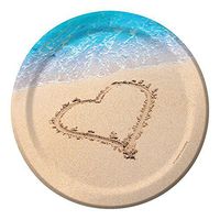 Club Pack of 96 Beach Love Disposable Paper Premium Strength Party Lunch Plates 7"