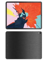 decalrus - Protective Decal for 2018 Apple iPad Pro (12.9" Screen) Tablet Dark Grey Texture Brushed Aluminum Skin Skins Decal for case Cover wrap BAappleIpadPro12_2018Dark Grey