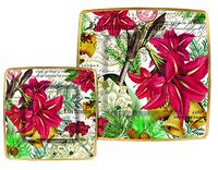 Michel Design Works 8 Count Luncheon and Dessert Square Paper Plates, Joyous Christmas