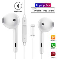 Earbuds Pop-up Pair Earphones with Microphone Stereo Headphones with Mic In-Ear Noise Isolating Headsets Compatible with iPhone 7/7 Plus IP8 /8 Plus IP X/ XS Max/ XR / IP 11 / 11 Pro Max Earphones