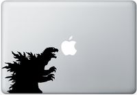 Godzilla Is Coming! Invasion of the World Monster Silhouette Macbook Symbol Keypad Iphone Apple Ipad Decal Skin Sticker Laptop