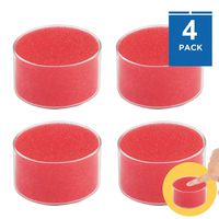 1InTheOffice Sponge Cup Moistener,Fingertip Paper Moistener,Finger Moistener for Paper (4 Pack)