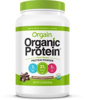 Orgain Organic Plant Based Protein Powder, Creamy Chocolate Fudge - Vegan, Low Net Carbs, Non Dairy, Gluten Free, Lactose Free, No Sugar Added, Soy Free, Kosher, Non-GMO, 2.03 Pound