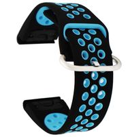 Veczom Compatible with Fenix 5 Band 22mm Width Soft Silicone Watch Strap for Fenix 5/Fenix 5 Plus/Fenix 6/Fenix 6 Pro/Forerunner 935/Forerunner 945/Approach S60/Quatix 5 (Black Blue)
