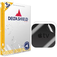 DeltaShield Full Body Skin for Apple TV (4th Gen,2015)(2-Pack)(Screen Protector Included) Front and Back Protector BodyArmor Non-Bubble Military-Grade Clear HD Film